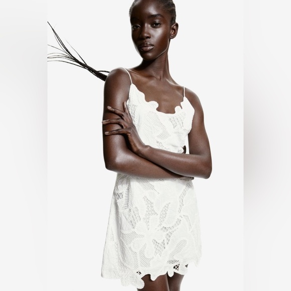 H&M Dress with Eyelet Embroidery sz S - Picture 5 of 11